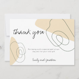 Moderne Abstrakte Formen Foto Hochzeit Dankeskarte