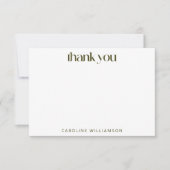 Moderne Abstrakte Formen Grün Blau Individuelle Na Dankeskarte (Vorderseite)