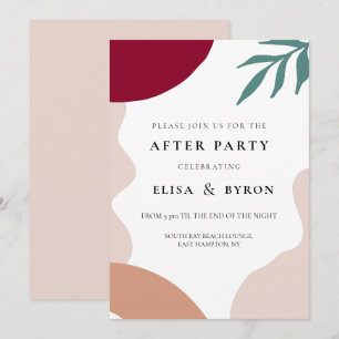 Moderne abstrakte Formen Hochzeit After Party Einladung