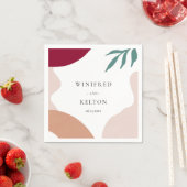 Moderne abstrakte Formen Hochzeitspapierserviette Serviette (Beispiel)