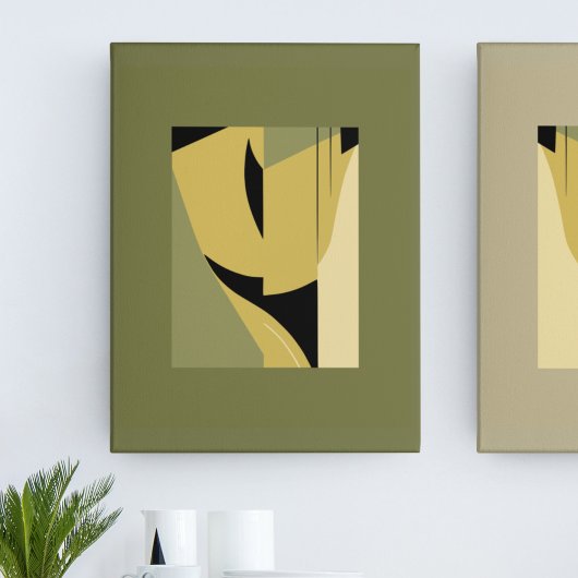 Moderne Abstrakte Formen in erdigen Tönen II Poster