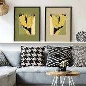 Moderne Abstrakte Formen in erdigen Tönen II Poster