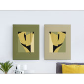 Moderne Abstrakte Formen in Erdtönen Set I Poster