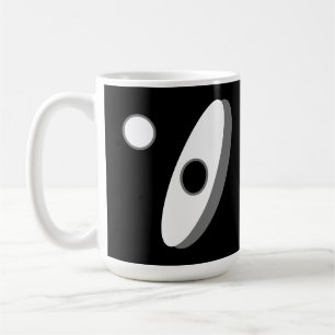 Moderne abstrakte Formen in Schwarz und Weiß Kaffeetasse
