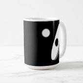 Moderne abstrakte Formen in Schwarz/Weiß Kaffeetasse (VorderseiteRechts)
