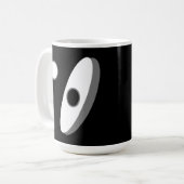 Moderne abstrakte Formen in Schwarz/Weiß Kaffeetasse (Vorderseite Links)