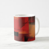 Moderne Abstrakte Formen Malerei Kunst Kaffeetasse (VorderseiteRechts)