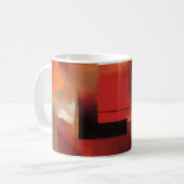 Moderne Abstrakte Formen Malerei Kunst Kaffeetasse (Vorderseite Links)