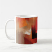 Moderne Abstrakte Formen Malerei Kunst Kaffeetasse (Links)