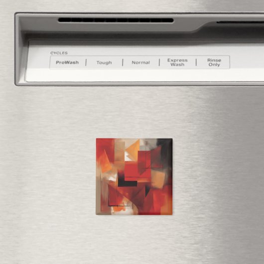 Moderne Abstrakte Formen Malerei Kunst Magnet (In Situ (Geschirrspüler))