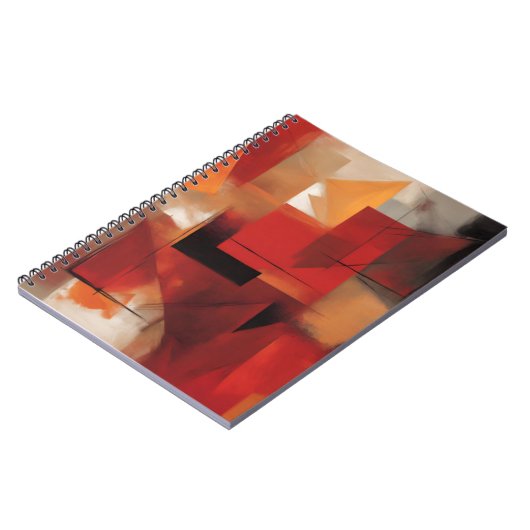 Moderne Abstrakte Formen Malerei Kunst Notizblock (Linke Seite)