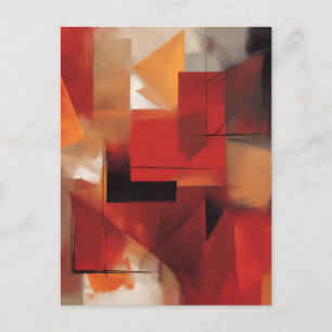 Moderne Abstrakte Formen Malerei Kunst Postkarte