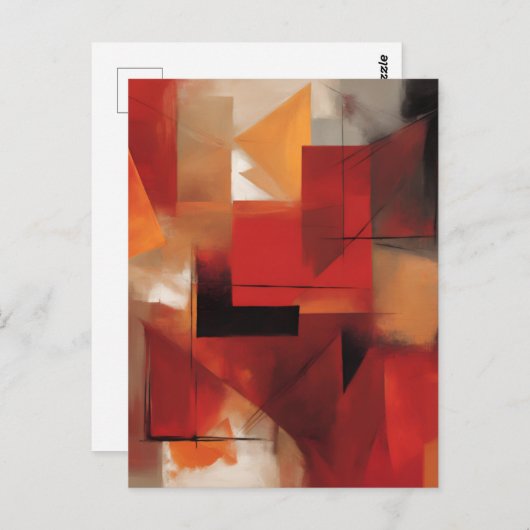 Moderne Abstrakte Formen Malerei Kunst Postkarte (Vorne/Hinten)