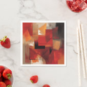 Moderne Abstrakte Formen Malerei Kunst Serviette (Beispiel)