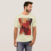 Moderne Abstrakte Formen Malerei Kunst T-Shirt (Vorne ganz)