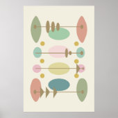 Moderne Abstrakte Formen, Mitte des Jahrhunderts Poster (Vorne)