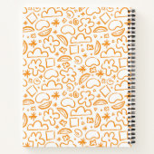 Moderne Abstrakte Formen Muster Lebensgefühl Orang Notizblock (Rückseite)