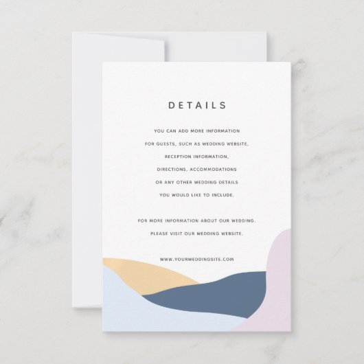 Moderne Abstrakte Formen - Näherungskarte Einladung (Vorderseite)