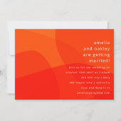 Moderne Abstrakte Formen Orange Bold Einzigartige  Einladung (Vorderseite)