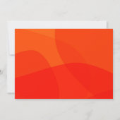 Moderne Abstrakte Formen Orange Bold Einzigartige  Einladung (Rückseite)