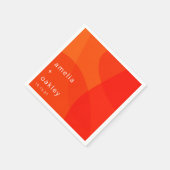 Moderne Abstrakte Formen Orange fett kundenspezifi Serviette (Ecke)