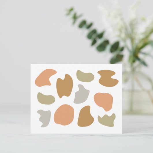 Moderne Abstrakte Formen Postkarte (Stehend Vorderseite)