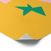 Moderne Abstrakte Formen - rosa gelb Poster (Ecke)