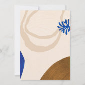 Moderne Abstrakte Formen Sand Blue Wedding Einladung (Rückseite)