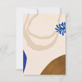 Moderne Abstrakte Formen Sand Blue Wedding RSVP Karte (Rückseite)