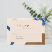 Moderne Abstrakte Formen Sand Blue Wedding