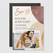 Moderne Abstrakte Formen Save the Date Magnetkarte (Vorne/Hinten)