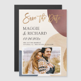 Moderne Abstrakte Formen Save the Date Magnetkarte