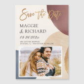 Moderne Abstrakte Formen Save the Date Magnetkarte (Vorderseite)