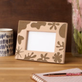 Moderne Abstrakte Formen und Blumenmuster Geätzte Rahmen (Links)