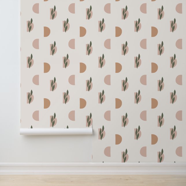 Moderne Abstrakte Formen von Boho Tapete (Anwendung)