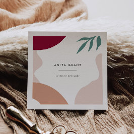 Moderne abstrakte Formen, zeitgenössischer Platz Quadratische Visitenkarte