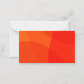 Moderne Abstrakte Formgebung Orange - kundenspezif Mitteilungskarte (Rückseite)