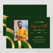 Moderne Abstrakte Foto-Einladung Einladung (Vorne/Hinten)