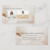 Moderne abstrakte Foto-Visitenkarte Visitenkarte (Vorne/Hinten)