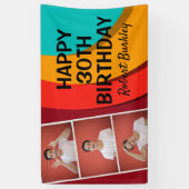 Moderne Abstrakte FotoCollage | Geburtstag Banner (Vertikal)