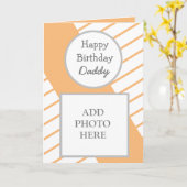 Moderne Abstrakte Fotokarte zum Geburtstag Daddy Karte (Gelbe Blume)