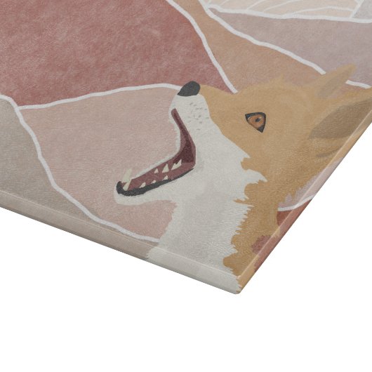 Moderne Abstrakte Fox & The Hills Schneidebrett (Ecke)