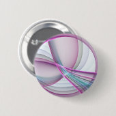 Moderne Abstrakte Fraktal-Kunst Button (Vorne & Hinten)