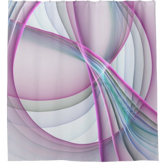 Moderne Abstrakte Fraktal-Kunst Duschvorhang (Vorderseite)