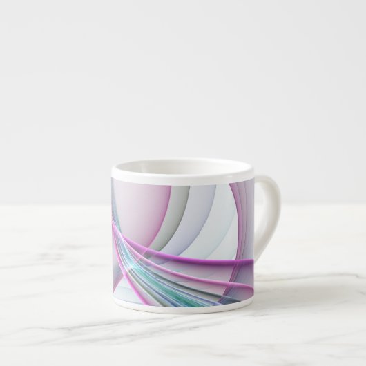 Moderne Abstrakte Fraktal-Kunst Espressotasse (Vorderseite Rechts)