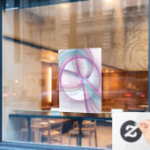 Moderne Abstrakte Fraktal-Kunst Fensteraufkleber (Café-Fenster)
