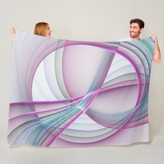 Moderne Abstrakte Fraktal-Kunst Fleecedecke (Beispiel)