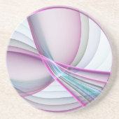 Moderne Abstrakte Fraktal-Kunst Getränkeuntersetzer (Vorne)