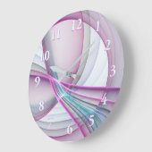 Moderne Abstrakte Fraktal-Kunst Große Wanduhr (Winkel)