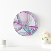 Moderne Abstrakte Fraktal-Kunst Große Wanduhr (Zuhause)